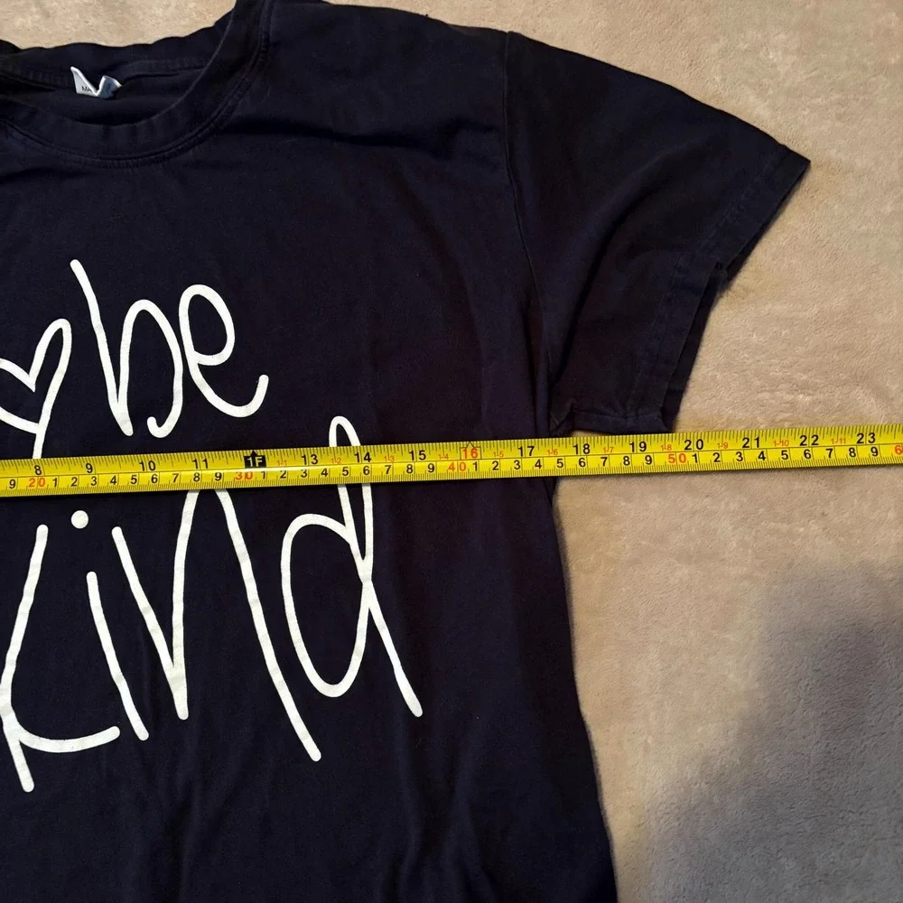 Be Kind Graphic T-Shirt Women's Black Short Sleeve Inspirational Tee - Picture 5 of 6